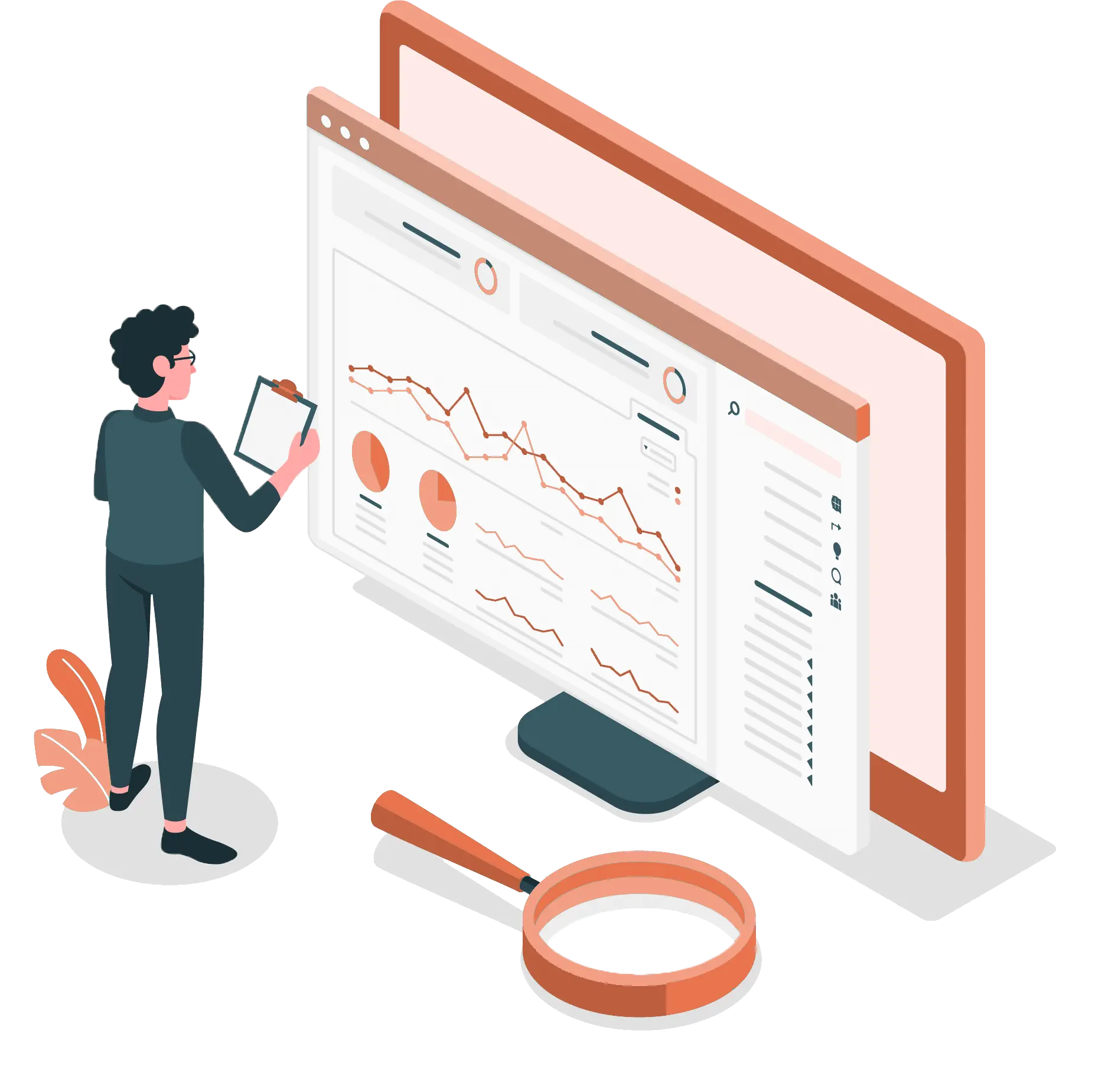 Analytics illustration. Analytics illustration